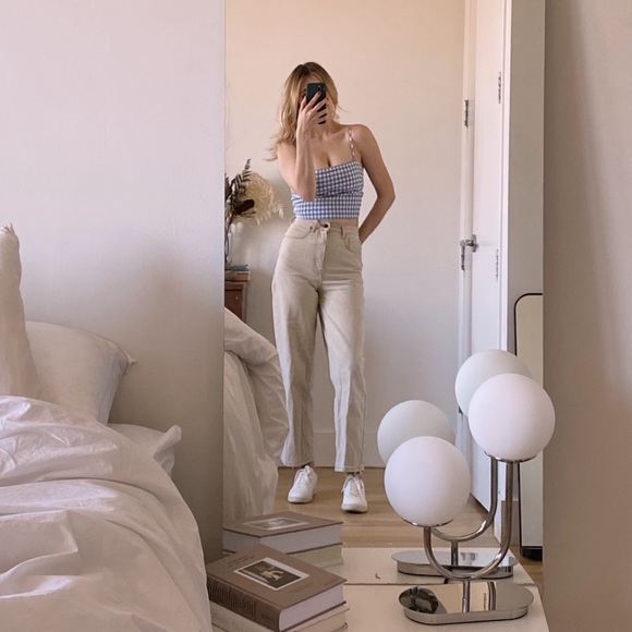 We The Free Denim - Free People Frank Dad Jean in Khaki Sand Tan - size 25